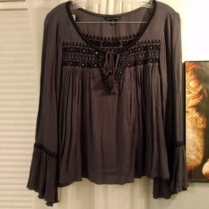 American Eagle embroidered blouse